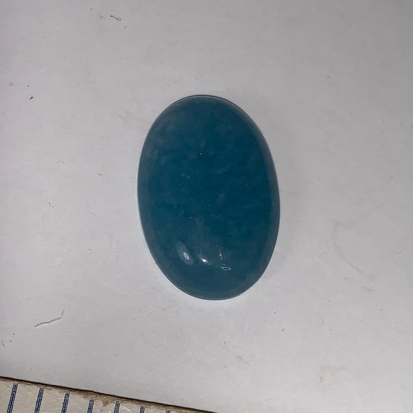 Oval Quartz Cabochon, Blue Dyed - Picture 2 of 7